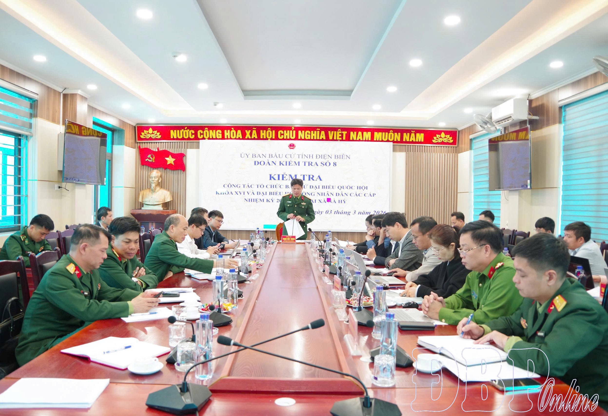 Đoàn kiểm tra số 8 Ủy ban Bầu cử tỉnh kiểm tra tại xã Nà Hỳ