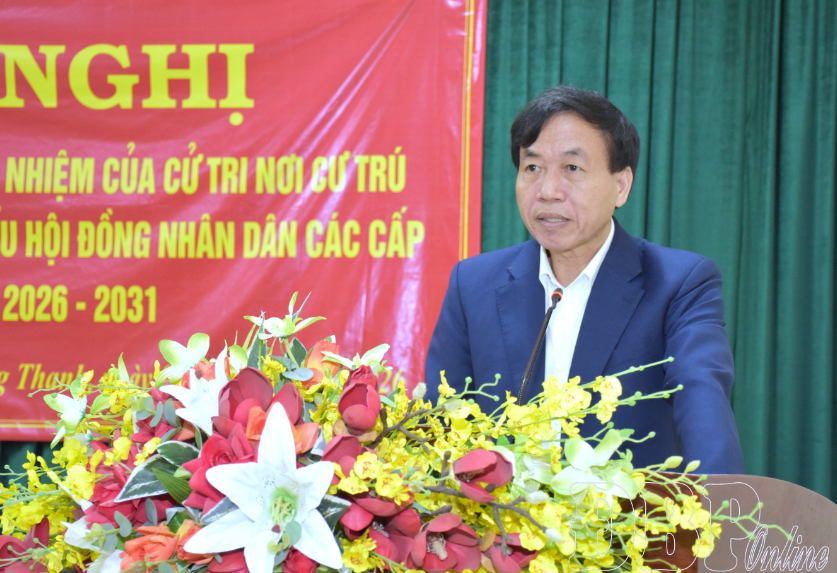 100% cử tri nơi cư trú tín nhiệm đồng chí Lê Văn Lương ứng cử đại biểu HĐND tỉnh